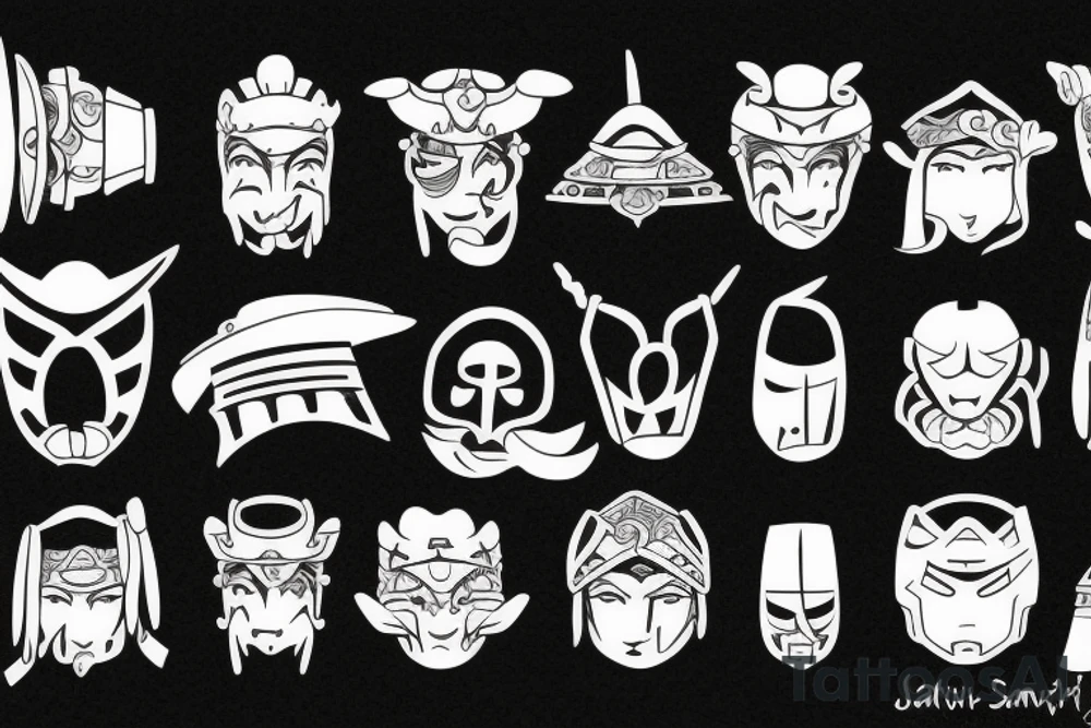 Samurai walking away tattoo idea