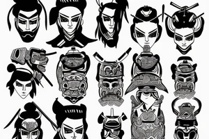 Samurai walking away tattoo idea