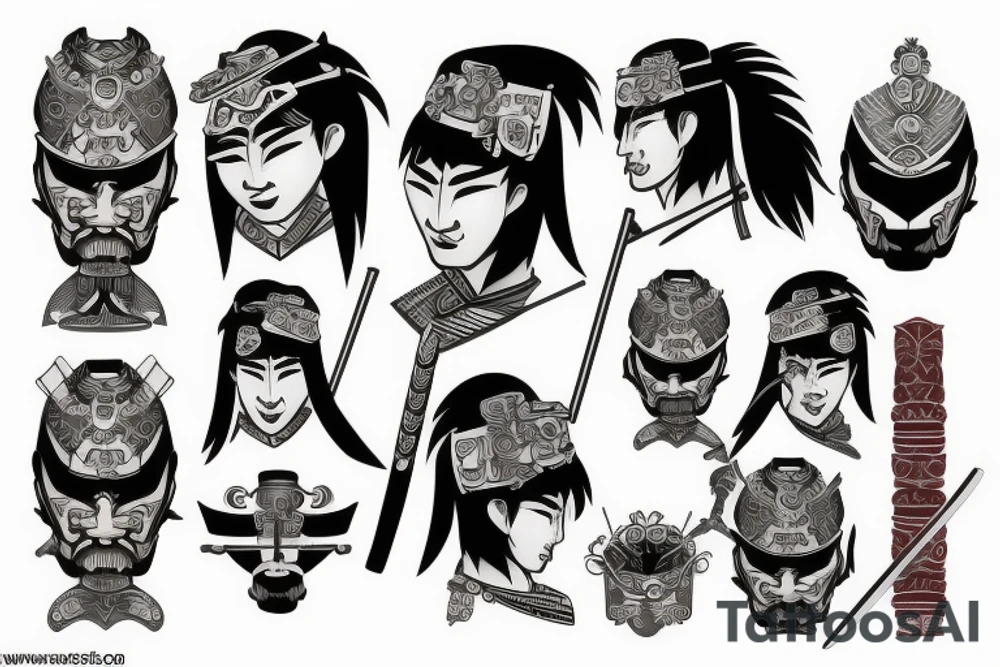 Samurai warrior tattoo idea