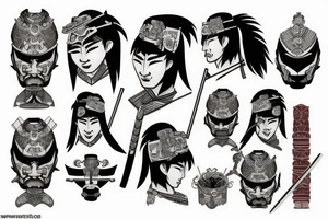Samurai warrior tattoo idea