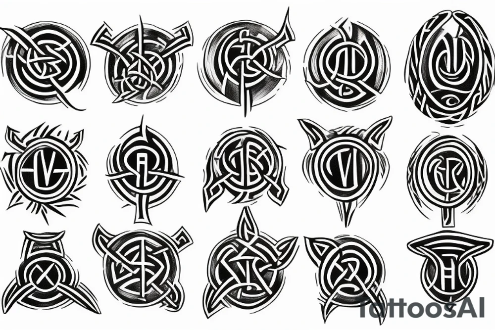 Vegvísir runes vikings tattoo idea
