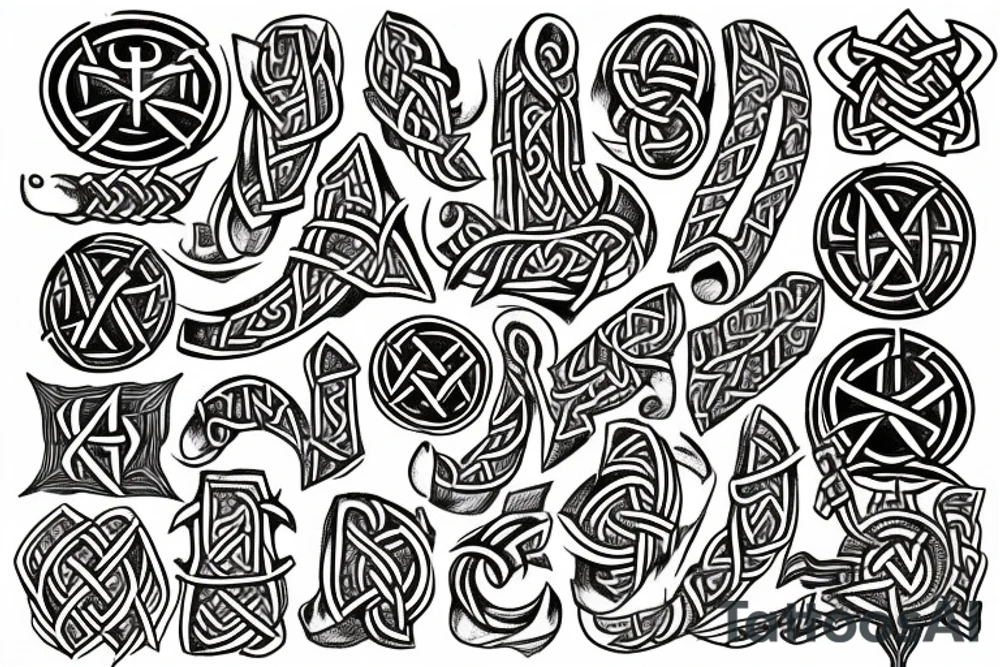 Vegvísir runes vikings tattoo idea