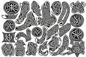 Vegvísir runes vikings tattoo idea