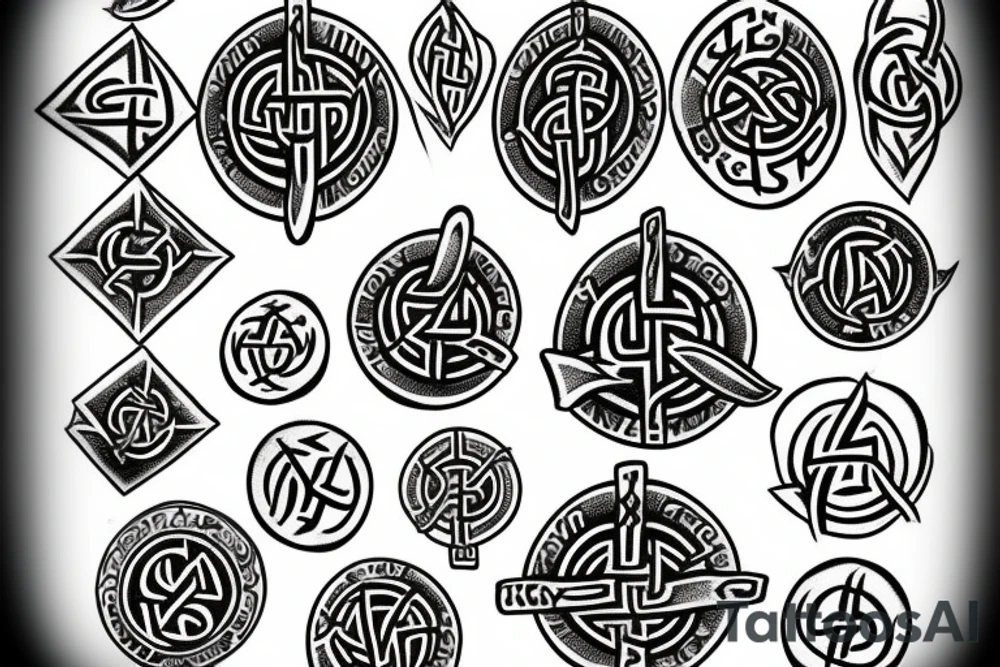 Vegvísir runes vikings tattoo idea