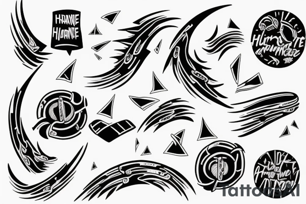 Hurricane behind a door tattoo idea