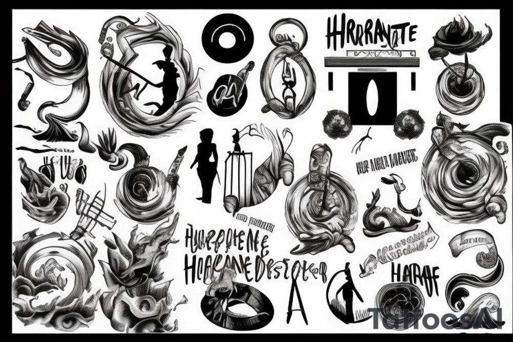 Hurricane behind a door tattoo idea