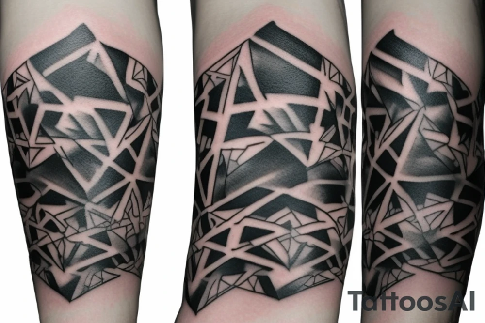 Длинное узкое тату на лучевую кость предплечья. Абстракция tattoo idea Длинное узкое тату на лучевую кость предплечья. Абстракция tattoo idea