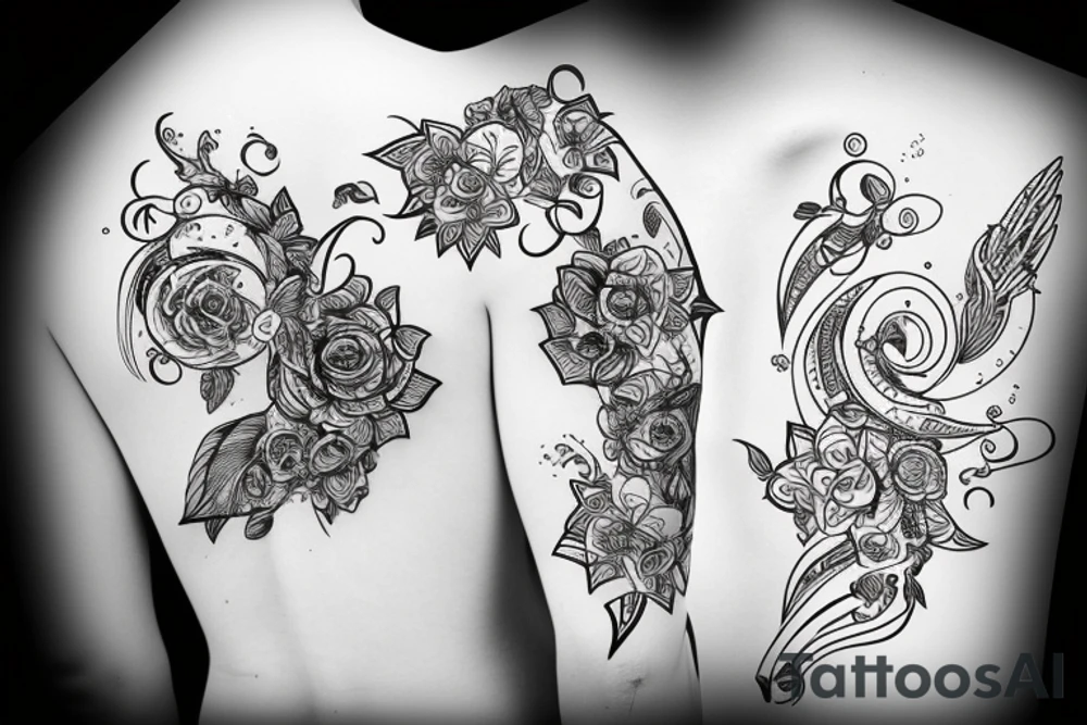 Змея и ромашка tattoo idea