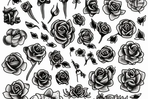 Flover tiny small not rose tattoo idea