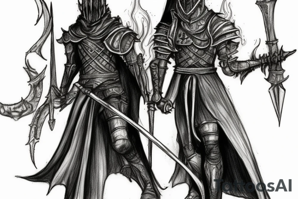 Cif and artorias from dark souls tattoo idea