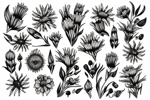cornflower tattoo idea