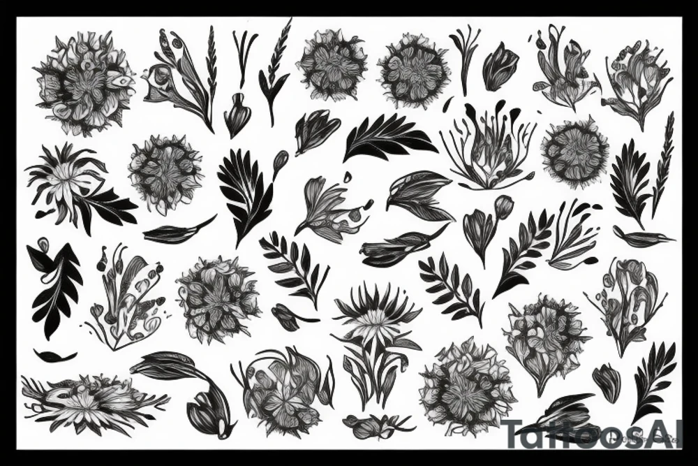 cornflower tattoo idea