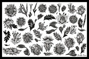 cornflower tattoo idea