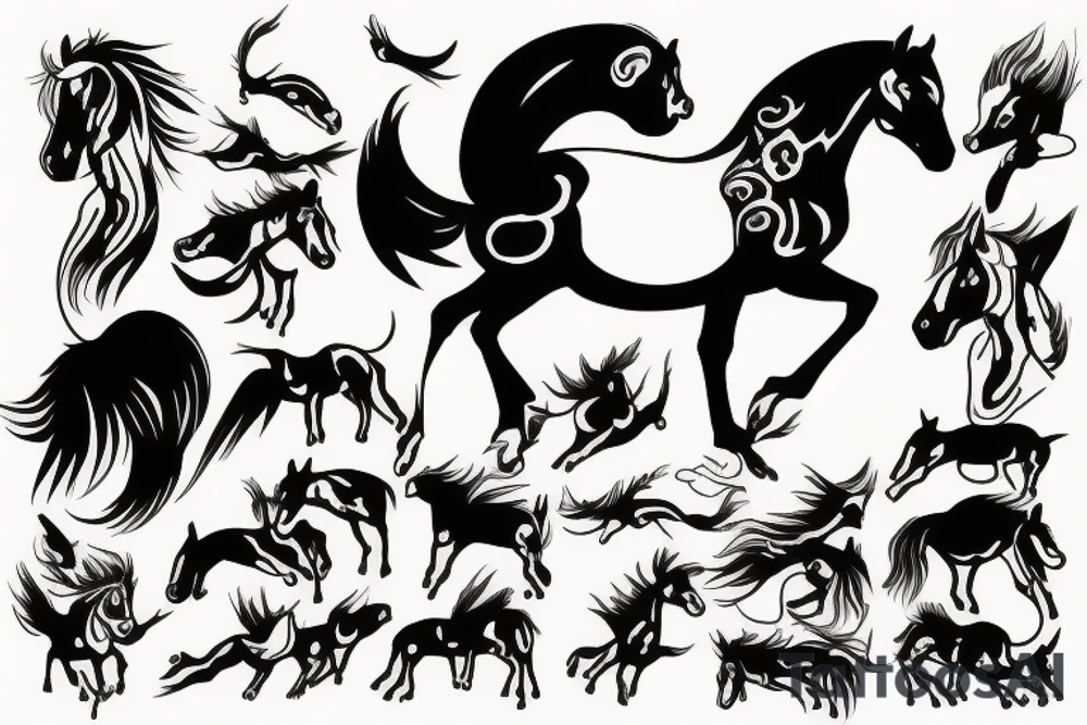 Free Horse tattoo idea