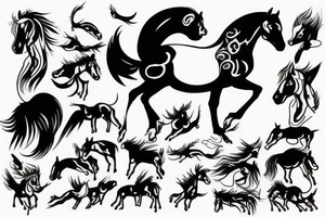 Free Horse tattoo idea