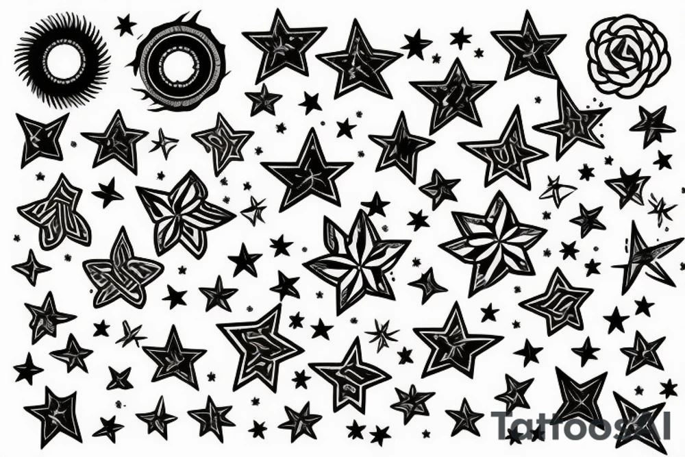 Stars tattoo idea