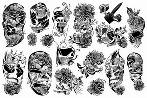 Dos cintas en el brazo una gruesa y una delgada tattoo idea