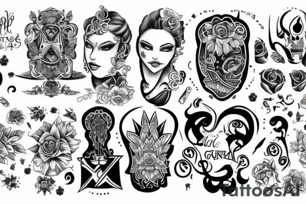 Dos cintas un a gruesa y una delgada en el brazo tattoo idea