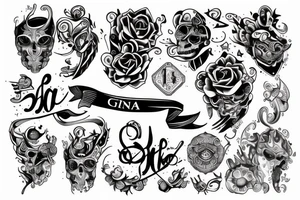Dos cintas un a gruesa y una delgada en el brazo tattoo idea