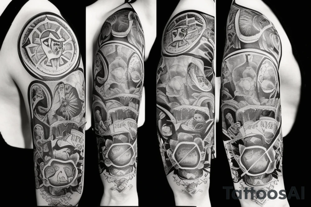 Dos cintas un a gruesa y una delgada en el brazo tattoo idea