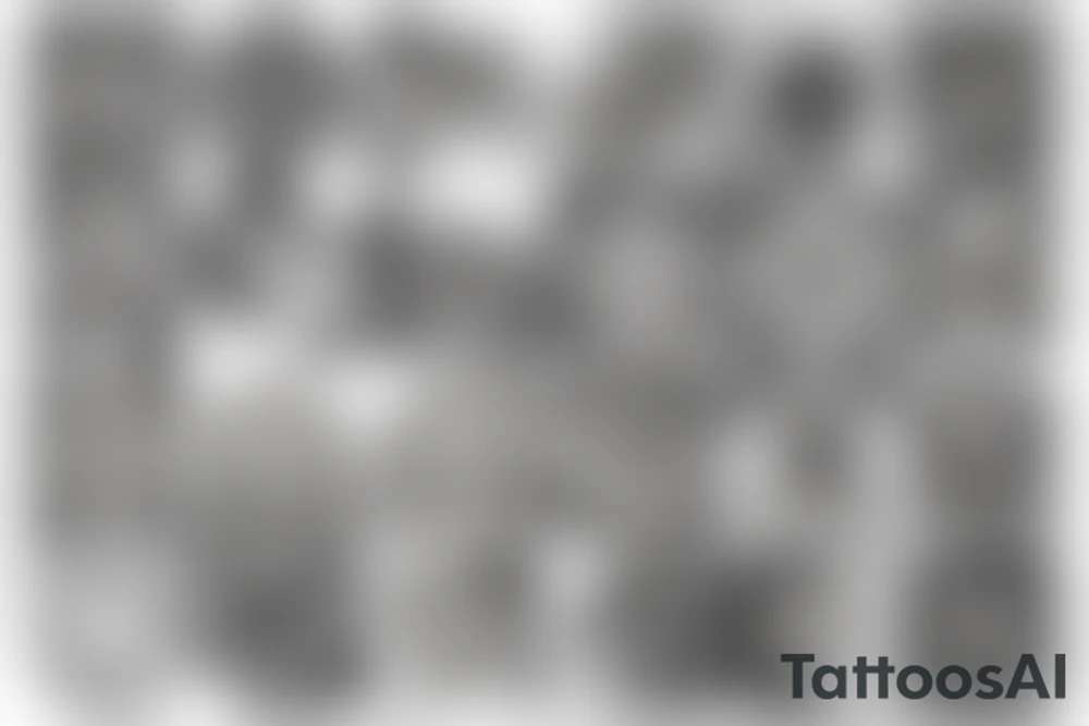 4*4 Tatto Round in shape with Virgo sunsign surronded by two names Reyansh and Kabir tattoo idea