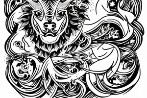 3 zodiac Signs combine in tottem with Leo, Cancer, taurus for a half selve tattoo idea