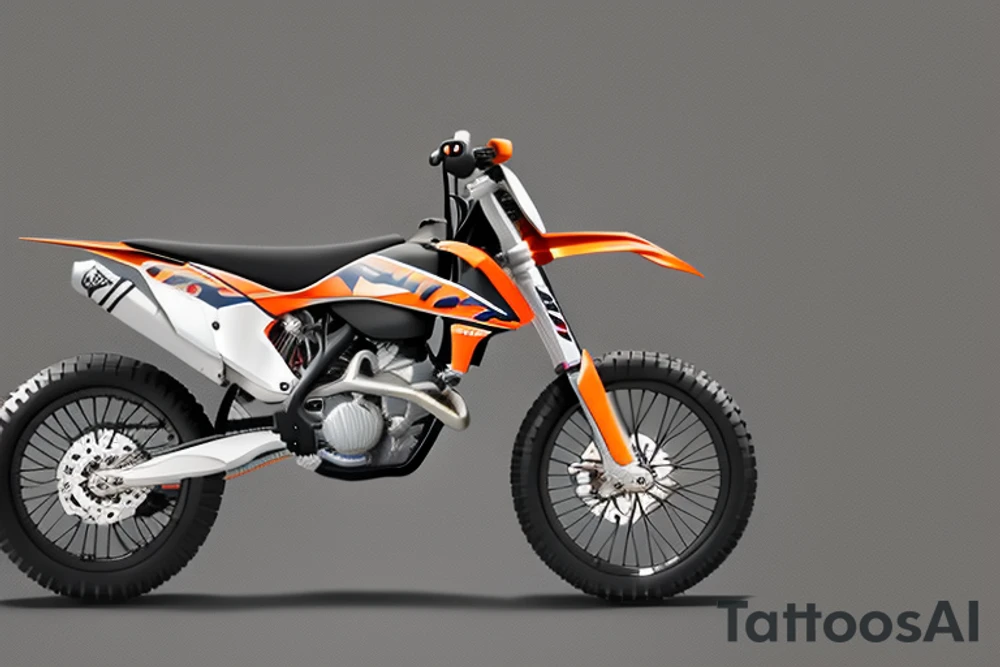 ktm exc 450 wheelie tattoo idea