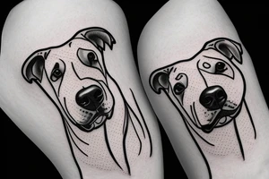 Bull terrier white tattoo idea