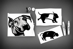 Bull terrier white tattoo idea