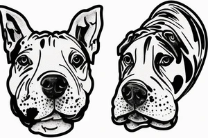 Bull terrier white tattoo idea