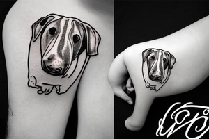 Bull terrier white tattoo idea