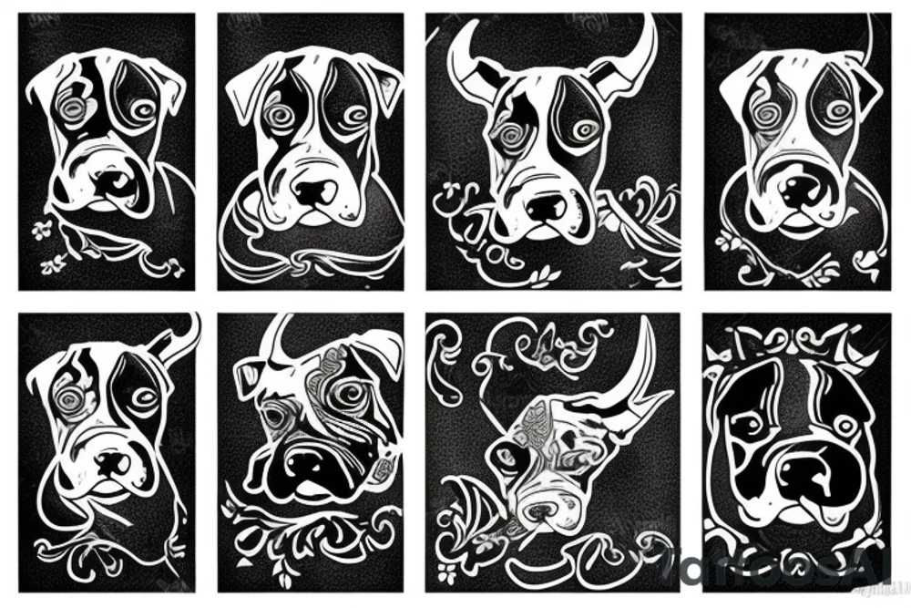 Bull-terrier tattoo idea