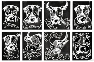 Bull-terrier tattoo idea