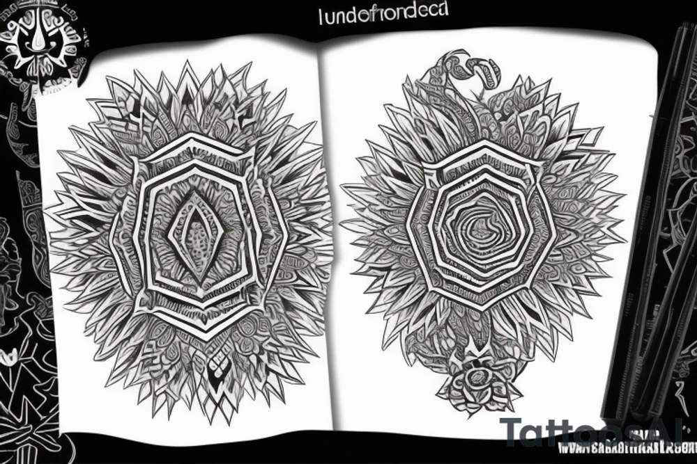 create a spine tattoo using wonders of the world tattoo idea