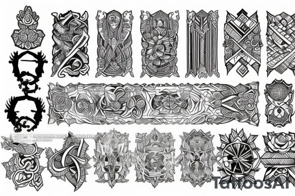 create a spine tattoo using wonders of the world tattoo idea