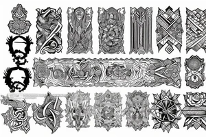 create a spine tattoo using wonders of the world tattoo idea