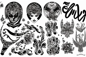 Enu in alfabet tattoo idea