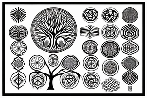 sacred geometry tree of life tattoo idea