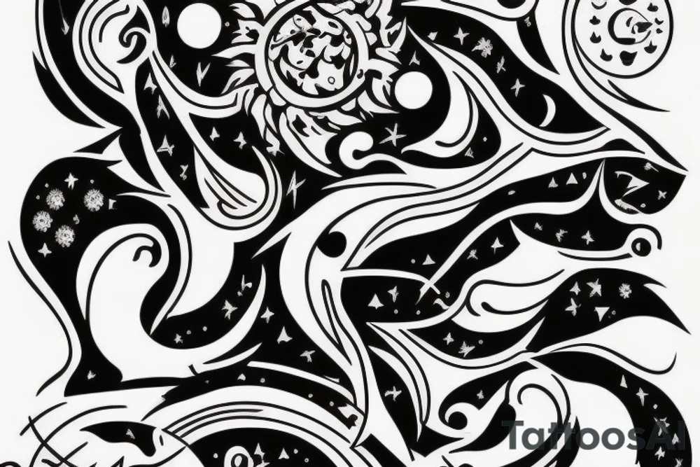 3 zodiac Signs combine in tottem with Leo, Cancer, taurus for a half selve tattoo idea