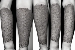 arm sleeve tattoo sacred geometry flower of life tattoo idea