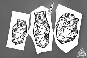 Ursa mayor, constellation, polar bear tattoo idea