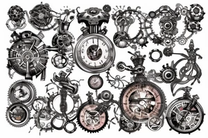 Steampunk style Medooza tattoo idea