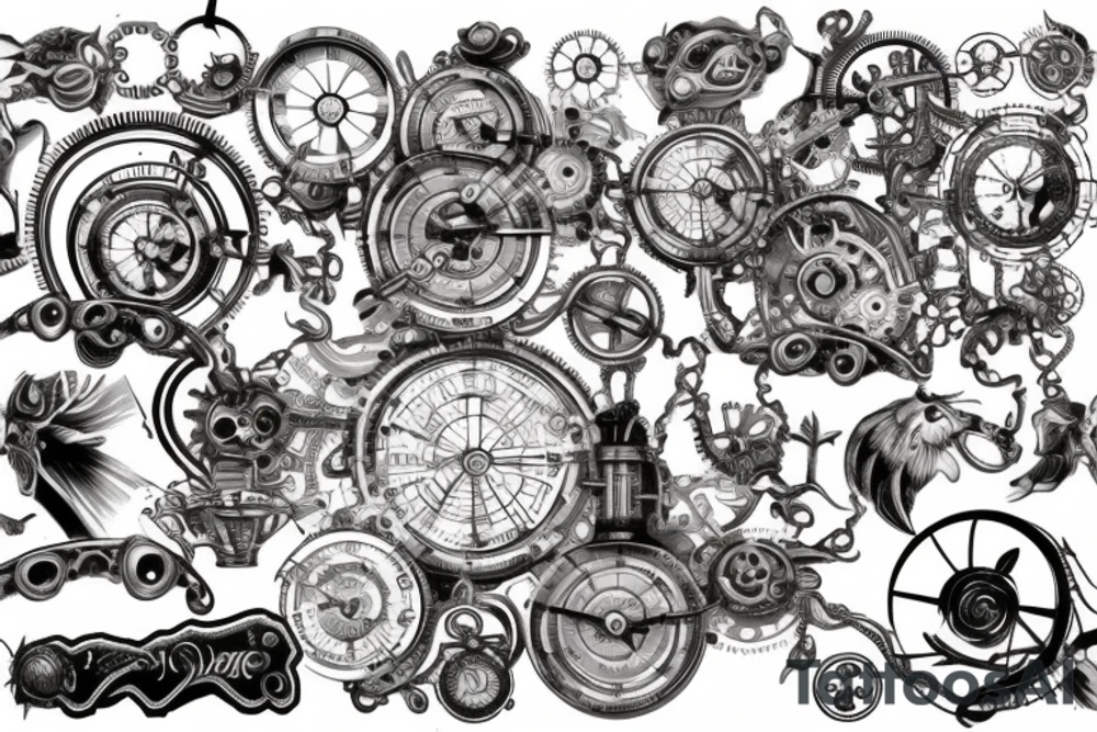 Steampunk style Medooza tattoo idea