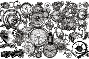 Steampunk style Medooza tattoo idea