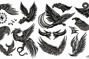 Horse with wings tattoo idea