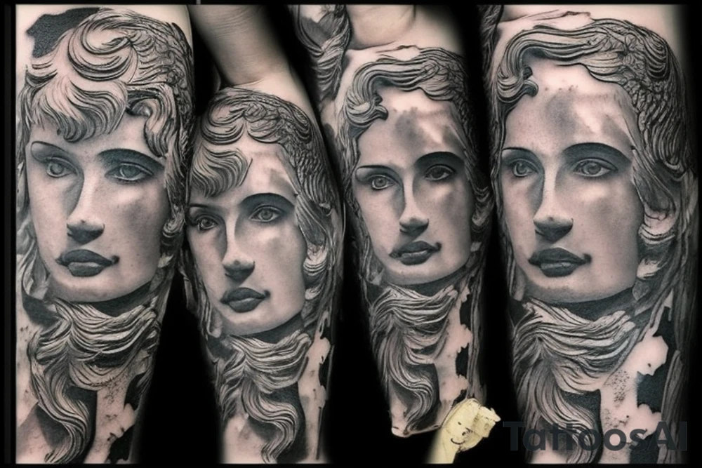 Greece sculptures and mythology tattoo idea