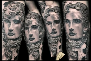 Greece sculptures and mythology tattoo idea