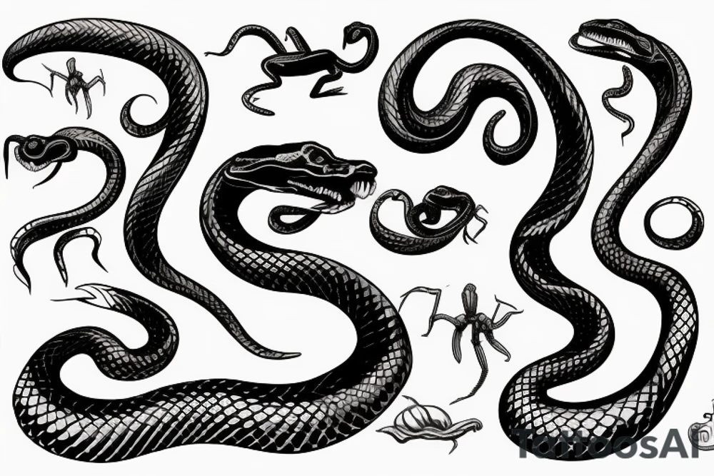 A venomous snake tattoo idea