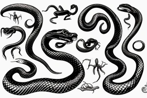 A venomous snake tattoo idea