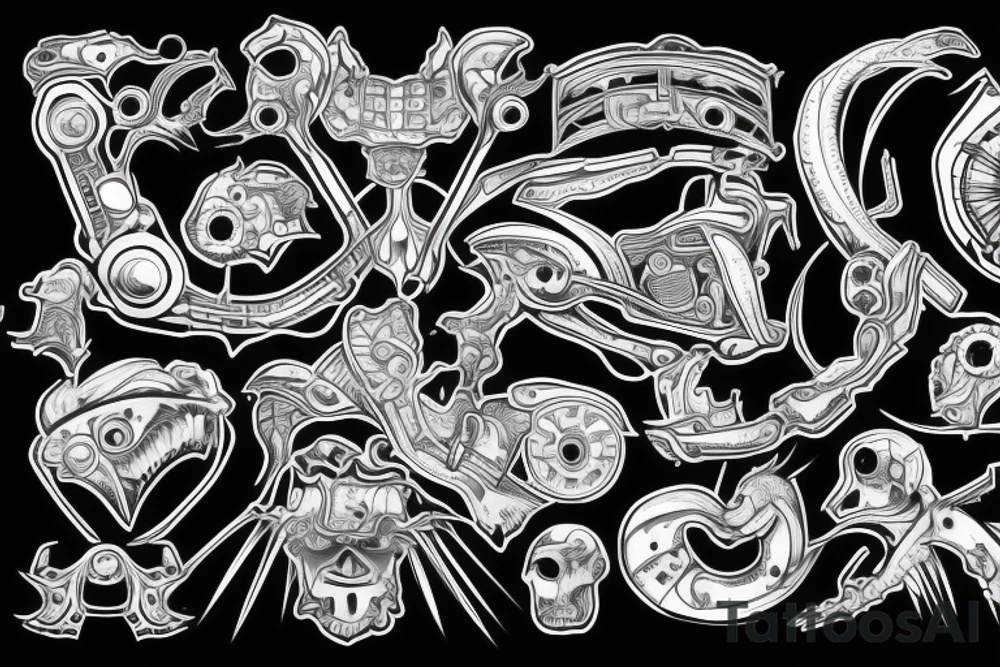Russian tuned car tattoo idea